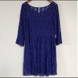 Free people cobalt blue lace dress